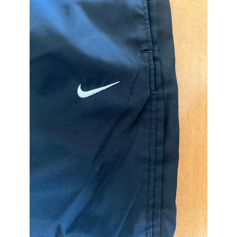 Nike Mens Track Pants Black Mesh Lined Elastic Waist Athletic Swoosh XXL Zip Leg